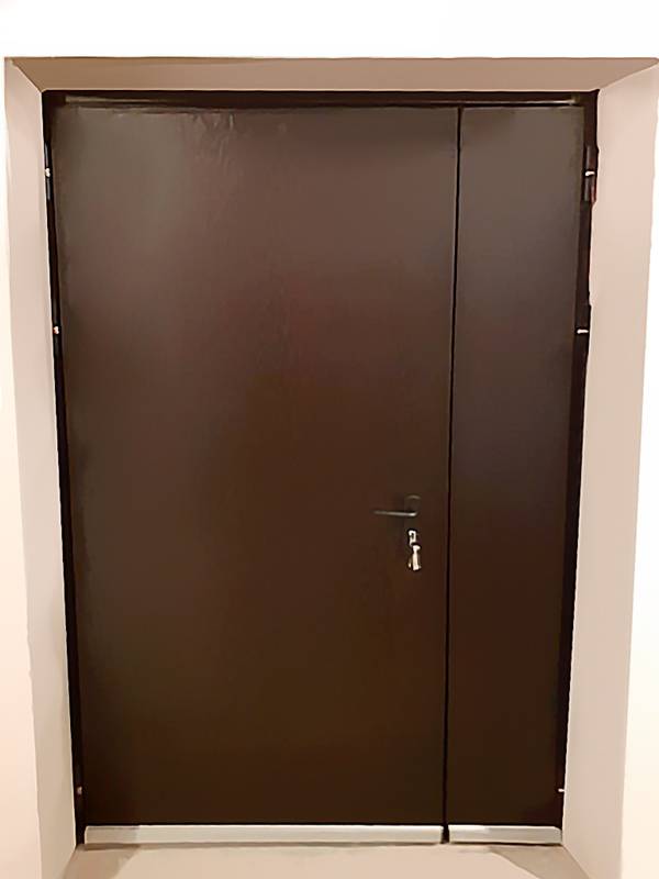 Полуторная дверь в торговом центре, фото снаружи (ТЦ, г. Балашиха)