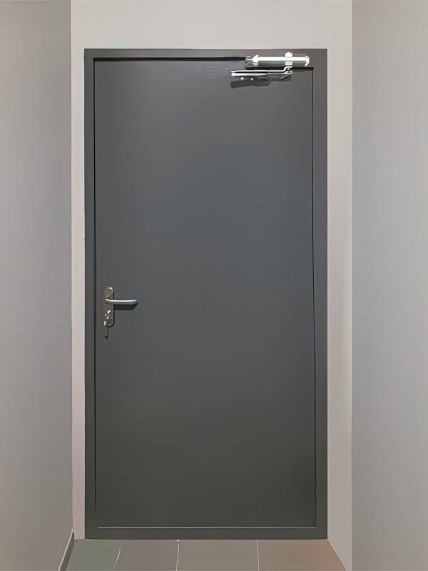 Серая дверь с доводчиком, фото сзади (ул. Генерала Белова, 26) Серая дверь с доводчиком, фото сзади (ул. Генерала Белова, 26)